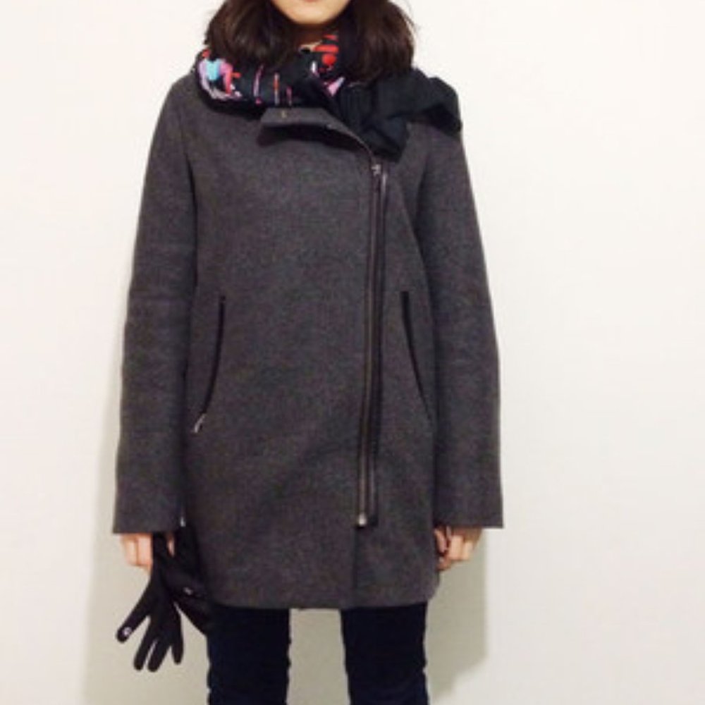 Gap long wool moto coat